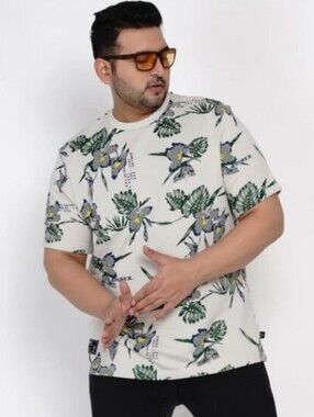 AVIREX Shirt Men's XXL Civilian & Military Tailors Floral Print Short Sleeve